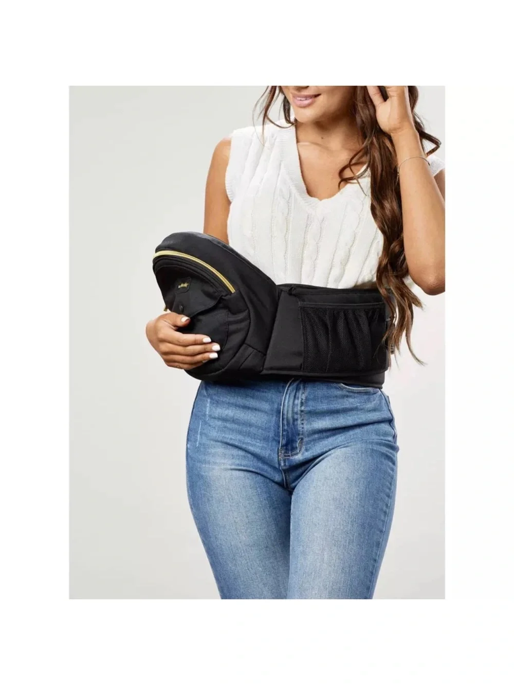 Fanny pack/Hip Seat - Black/Gold